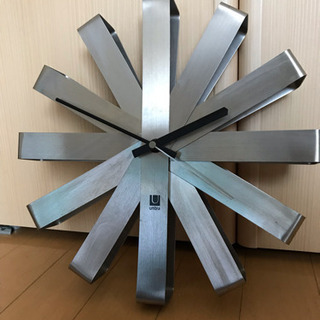 Umbra 壁掛け時計Ribbon Clock Steel 