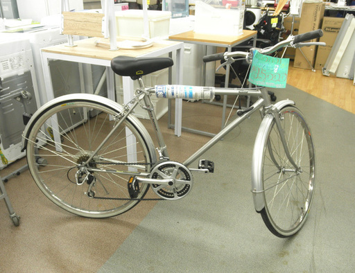 26インチ 自転車 ナショナル スポーツセンサー シルバー   西岡