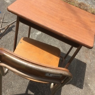 学生の机、イスセットの画像