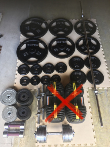 総重量190kg アイロテック　140kg ダンベル バーベルセット & 他