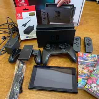 ニンテンドースイッチ本体セット+プロコントローラー(純正品)＋マリカ8+スプラトゥーン2！