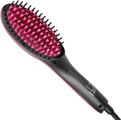 ESEOE ストレートブラシ ヘアアイロン電熱ブラシ 静電気防止 疲れ解