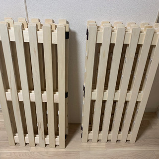 軽量4つ折りすのこベッド(シングル)2枚