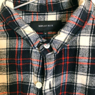 ✨美品✨SHIPS JET BLUE チェックシャツの画像