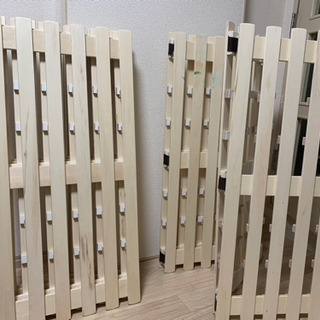 軽量4つ折りすのこベッド(シングル)2枚の画像