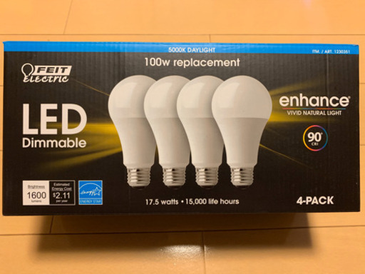 決まりました_調光機器にも対応。LED電球(E26 広配光タイプ 100W形相当) 4個セット