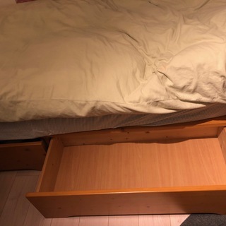 シングルベッド引き出し付きの画像