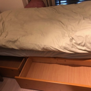 シングルベッド引き出し付きの画像