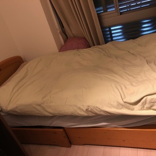 シングルベッド引き出し付きの画像