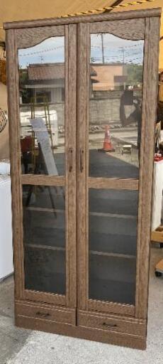 関家具　本棚　棚板8枚　引出し2個