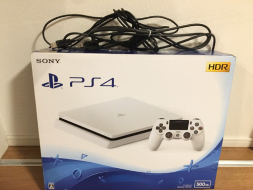 【美品】PlayStation 4 グレイシャー・ホワイト 500GB (CUH-2100AB02) 