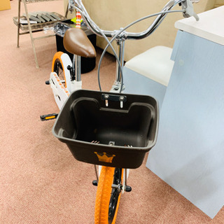 🌸長期自宅LIFEに🌸people いきなり自転車　14インチ補助ステッキ、補助輪付きの画像