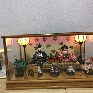 雛人形 銘竹飾 陽晃作　ひな人形　ガラスケース入りの画像