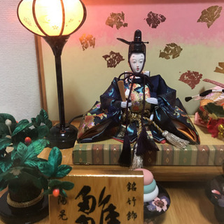 雛人形 銘竹飾 陽晃作　ひな人形　ガラスケース入りの画像