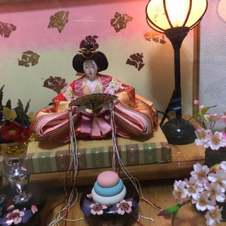 雛人形 銘竹飾 陽晃作　ひな人形　ガラスケース入りの画像