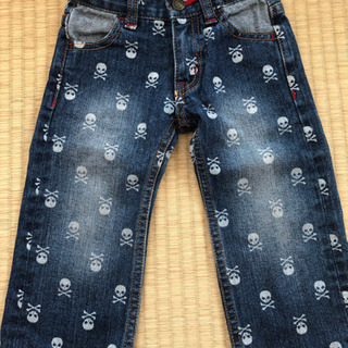 90cm TKSAPKID スカル柄デニム