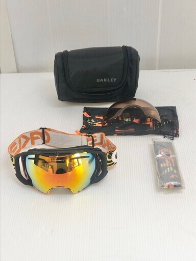 OAKLEY(オークリー)★スノーボードゴーグル★オレンジ/ブラック★予備バンド・収納ケース付属