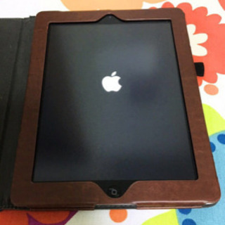 Apple iPad 64GB 箱 充電器 レザーケース付きの画像