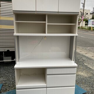 激安 W115cm とても綺麗なキッチンボード レンジ台 福岡市...