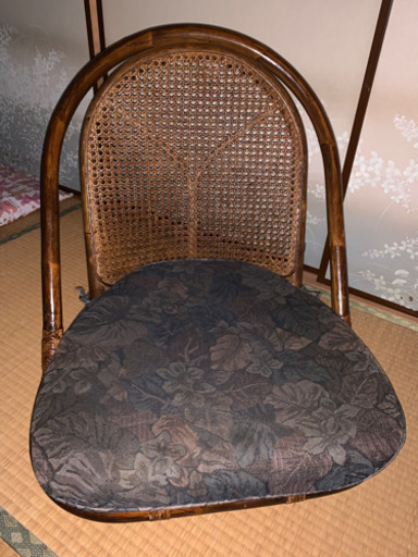 籐　ラタン　回転座椅子
