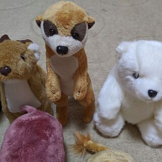 【0円】動物達のぬいぐるみ（美品）の画像