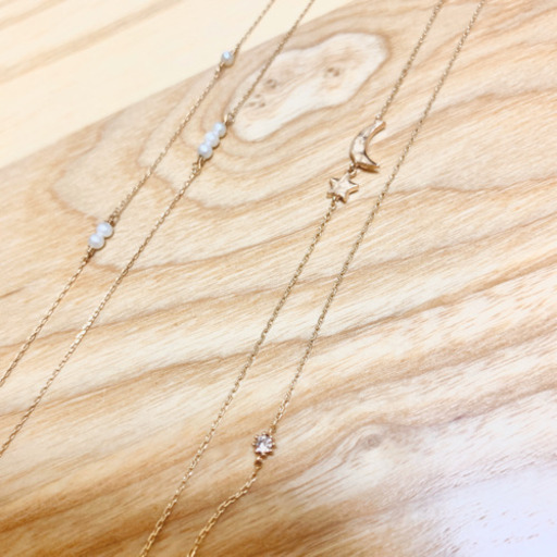 値下げ中！ete エテ 10K ロングチェーンネックレス　2本組