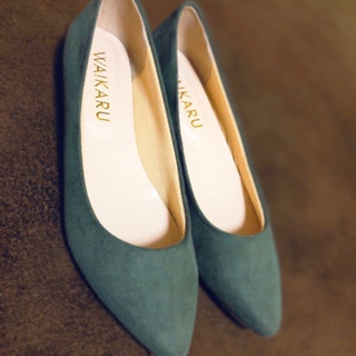 【値下げ】新品 未使用 ローヒール パンプス カーキ