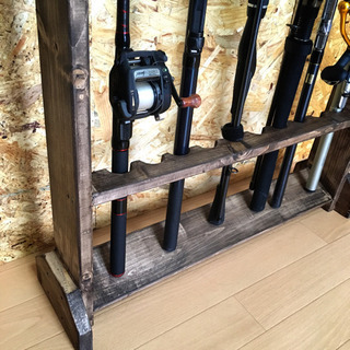 10本立て用ロッドスタンド　ハンドメイドの画像