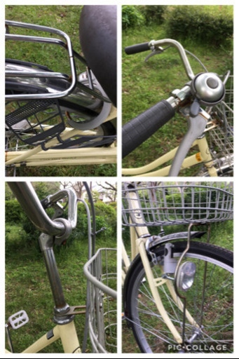 自転車　黄色　