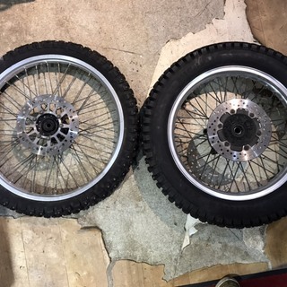 ヤマハ ＤＴ200Ｒ 3ＥＴ 前後ホイールセット ローター付 状...