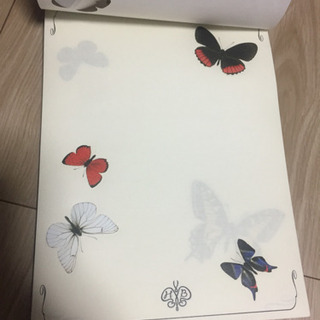 バタフライ 立体 便箋 しおりつきの画像