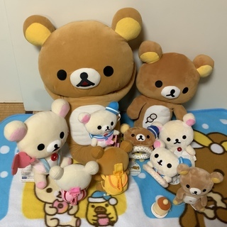 【お取引き終了】リラックマのぬいぐるみがいっぱい（20匹）病院の待合室や託児所スペースで一緒に遊んで欲しいです。。の画像