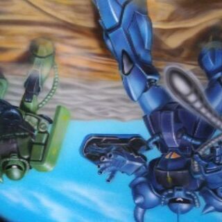 サイドガラス　エアブラシ　ガンダムの画像