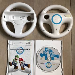 Wii マリオカートとハンドル２個