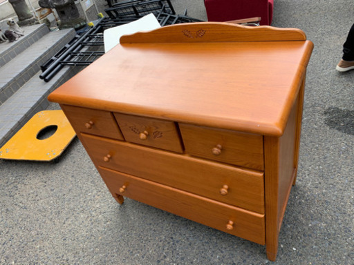 【値下げ】アンティーク　整理ダンス　天然木　チェスト