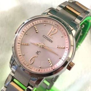 CITIZEN シチズン XC クロスシー Eco-Drive エコドライブ 6P ダイヤベゼル H330-T011721 レディース 腕時計 稼働品 B015　　　　　 CITIZEN シチズン XC クロスシー ゴールド\u0026シルバー 電波ソーラー XC