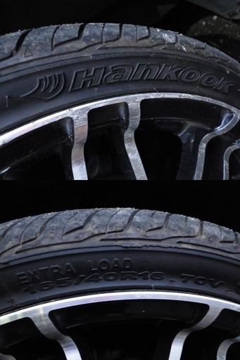 韓国Hankook製　165/40R16 アルミ/タイア4本セット