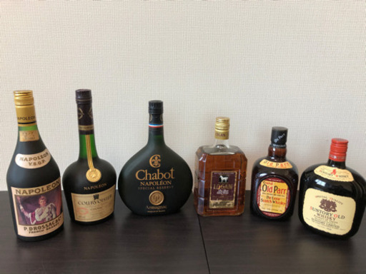 未開封ブランデー、ウイスキーなど　6本