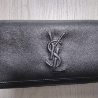 美品！イヴ ・サンローラン 長財布 レザー ブラック 男女兼用