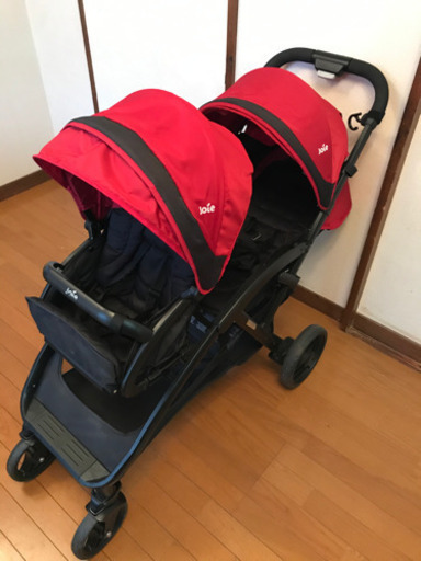 Joei ジョイー　2人乗りベビーカー エヴァライトデュオ　レインカバー付き