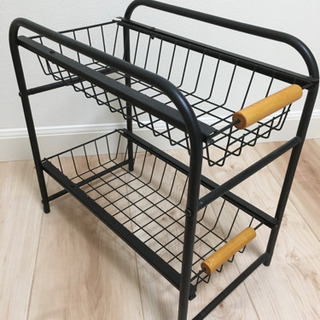 【お引き渡し決定】引き出せる2段ラック　シンク下収納