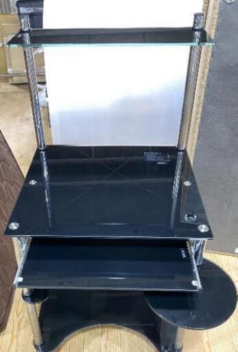 ガラスパソコンデスク  メーカー不明