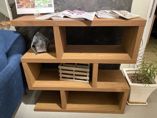 シェルフ フリーラック 棚 茶 中古品