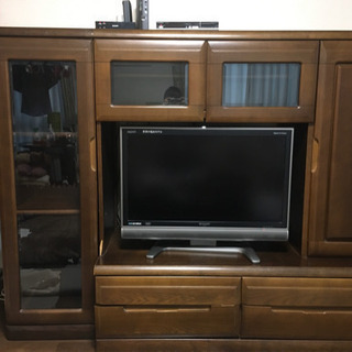 ①＋②木製　テレビキャビネットセット