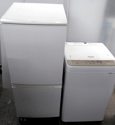 生活家電セット　冷蔵庫　シャープどっちでもドア　洗濯機　Panasonic