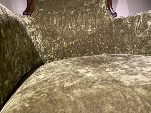 ソファ 1人掛け 1.0P チェア ハイバックチェア グリーン×ブラウン 中古品③