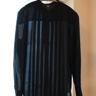 UNIQLO ノーカラーシフォンブラウス★再値下げしました★の画像