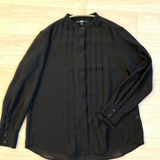 UNIQLO ノーカラーシフォンブラウス★再値下げしました★