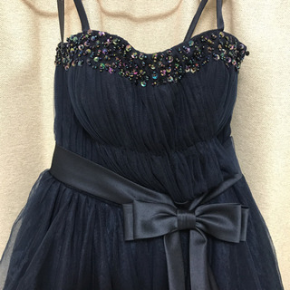 値下げ　ロングドレス　ネイビー　