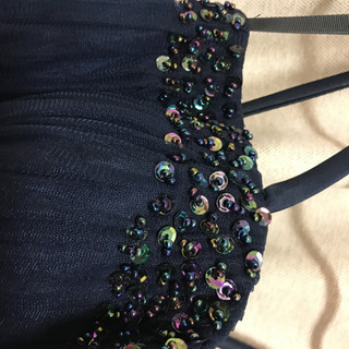 値下げ　ロングドレス　ネイビー　の画像